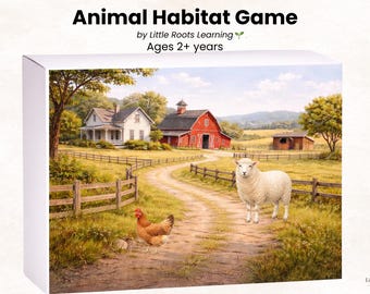 Animal Habitat Sorting Activity | Montessori Toddler Learning Printable | Preschool Matching Game | Ages 2+ | Animal Cards PDF