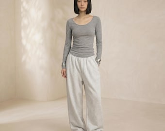 High Waist Baggy Pleated Sweatpants for Women | Loose Fit Streetwear Joggers