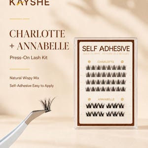 Wispy Lash Clusters Vorgeklebte, selbstklebende falsche Wimpern aus natürlichem Faux Nerz