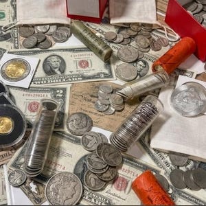 ESTATE SALE SILVER & Gold Lot!  Coins, Bars, Rolls, Slabs  Bills!
