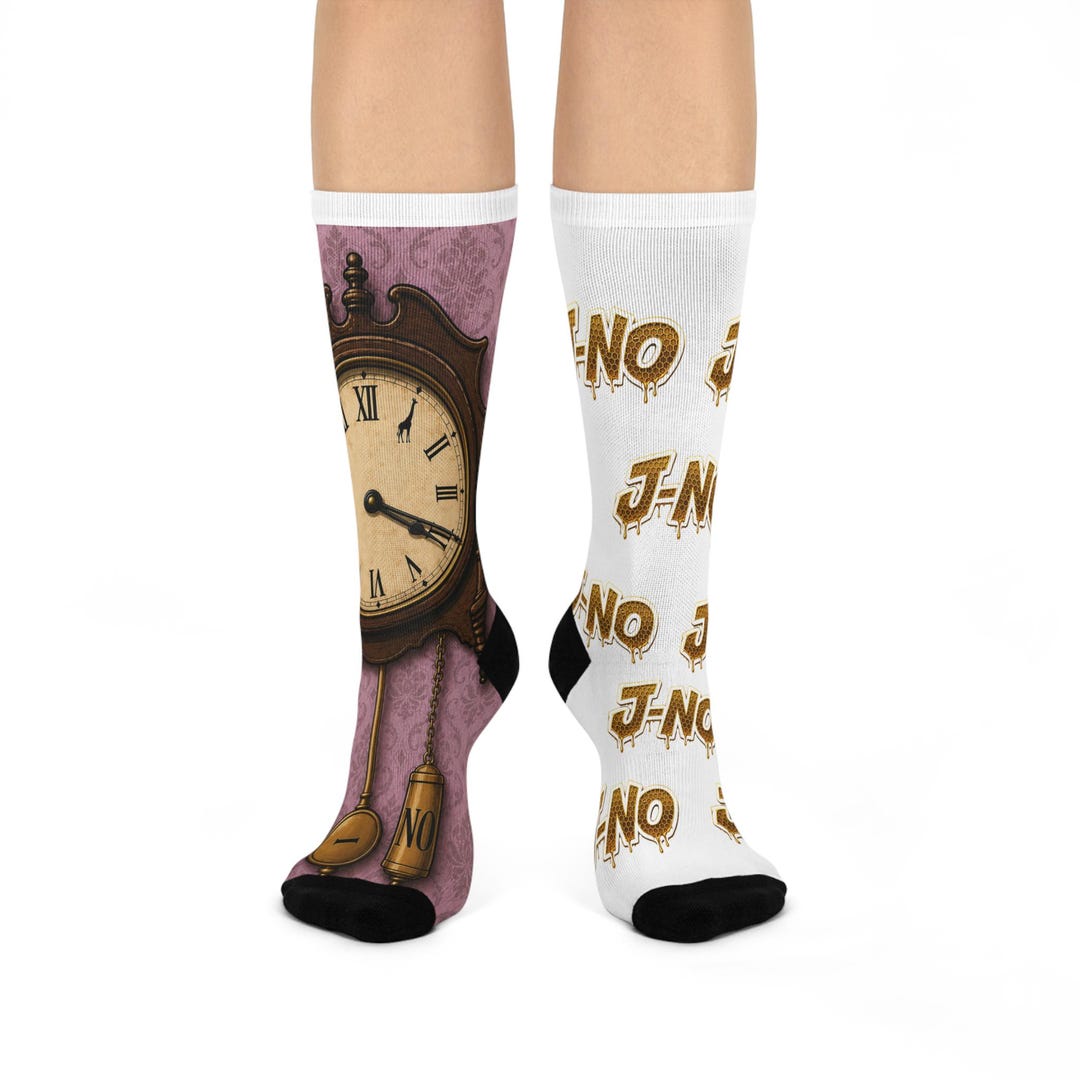 J-NO Mixmatched Clock & Honeycomb Socks | Novelty Graphic Socks - Etsy
