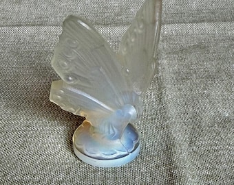 Vintage Sabino France Opalescent Crystal Glass Butterfly Figurine Signed French Art Glass Collectible Decor