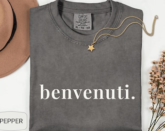 Comfort Colors, Benvenuti, Italian Welcome Back School T-Shirt