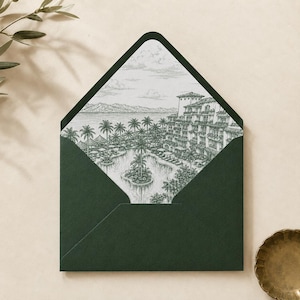 Editable Envelope Liner Template with Fully Complete Cutting Guides: Size A7 Envelope