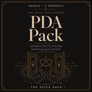 PDA Pack: Autonomy-First D/s, Brat Play Workbooks (Digital Download)