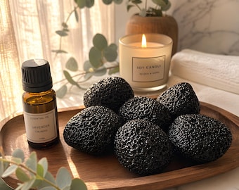 Difusor de aceites esenciales de cristal con forma de geoda, aromaterapia con piedra volcánica natural, regalo único de bienestar para ella, decoración para spa en casa.