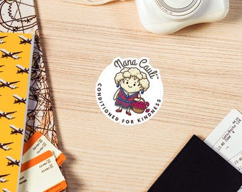Gestanste Nana Cauli™-magneet | Kawaii-bloemkoolmagneet | Leuke koelkastmagneet | Captain Butter and Friends™ | Geconditioneerd voor vriendelijkheid