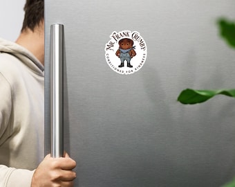 Frank Crumby™ gestanste magneet | Kawaii-toastmagneet | Leuke koelkastmagneet | Captain Butter and Friends™ | Geconditioneerd voor vriendelijkheid