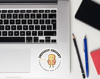 Crummy Crumby™ Kiss-Cut-sticker | Sticker Kawaii brood | Sticker grappig kind | Captain Butter and Friends™ | Geconditioneerd voor vriendelijkheid