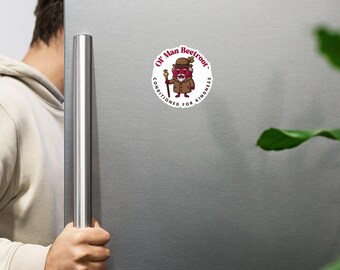 Ol' Man Beetroot™ gestanste magneet | Kawaii-magneet rode biet | Leuke koelkastmagneet | Captain Butter and Friends™ | Geconditioneerd voor vriendelijkheid