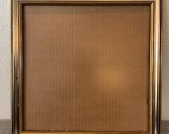 Vintage Gold Tone Wood Picture Frame Distressed Finish Gallery Wall Decor