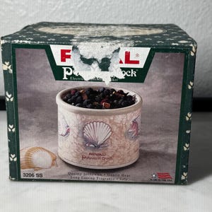 Vintage Rival Potpourri Crock Electric Stoneware Simmerer Seashell Made in USA