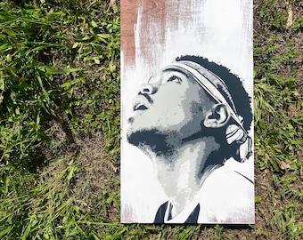 Chance the Rapper Portrait: Mahogany Birch Wood Panel Art
