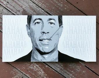 Jerry Seinfeld Painting, Pop Art Portrait on Wood Panel