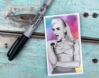Gwen Portrait Sticker: Exterior Grade Vinyl, Weatherproof
