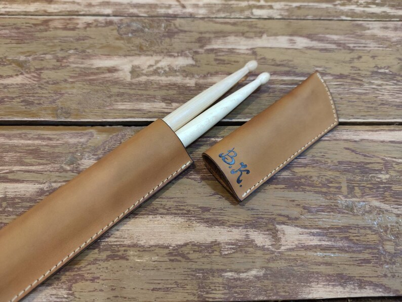 Personalized Leather Drumstick Bag Drumstick Holderleather Etsy