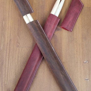 Personalized leather drumstick bag,  drumstick holder,leather  drumstick case ,pouch,drummer, drumsticks, percussion,gift for drummer,rock