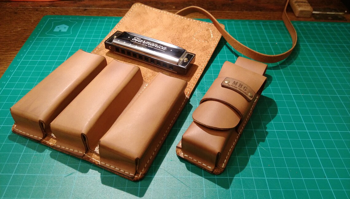 Personalized Leather Harmonica Case for Three 10 Hole Diatonic Etsy