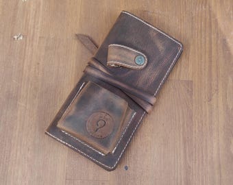 Bolsa de cuero personalizada para pipas y tabaco - Rollo de cuero para pipas - Bolsa de cuero para pipas - Estuche de cuero para pipas - Soporte de cuero para pipas - Bolsa para pipas labrada