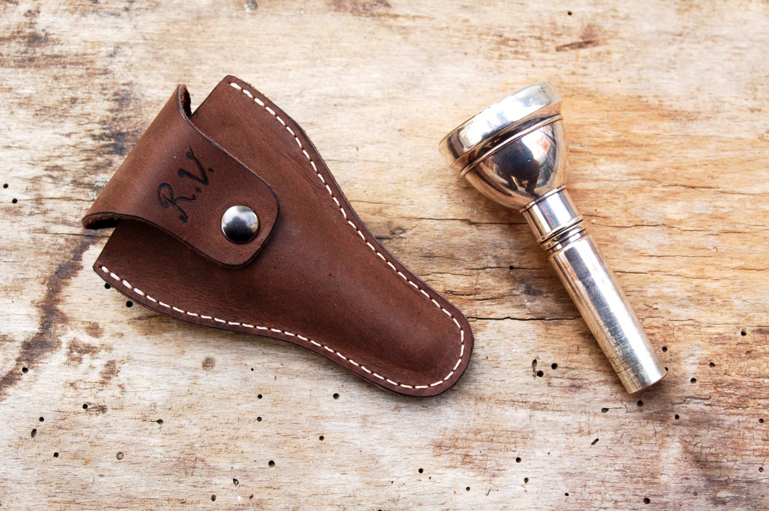 Personalized Leather Mouthpiece Holder for Trombone With Etsy