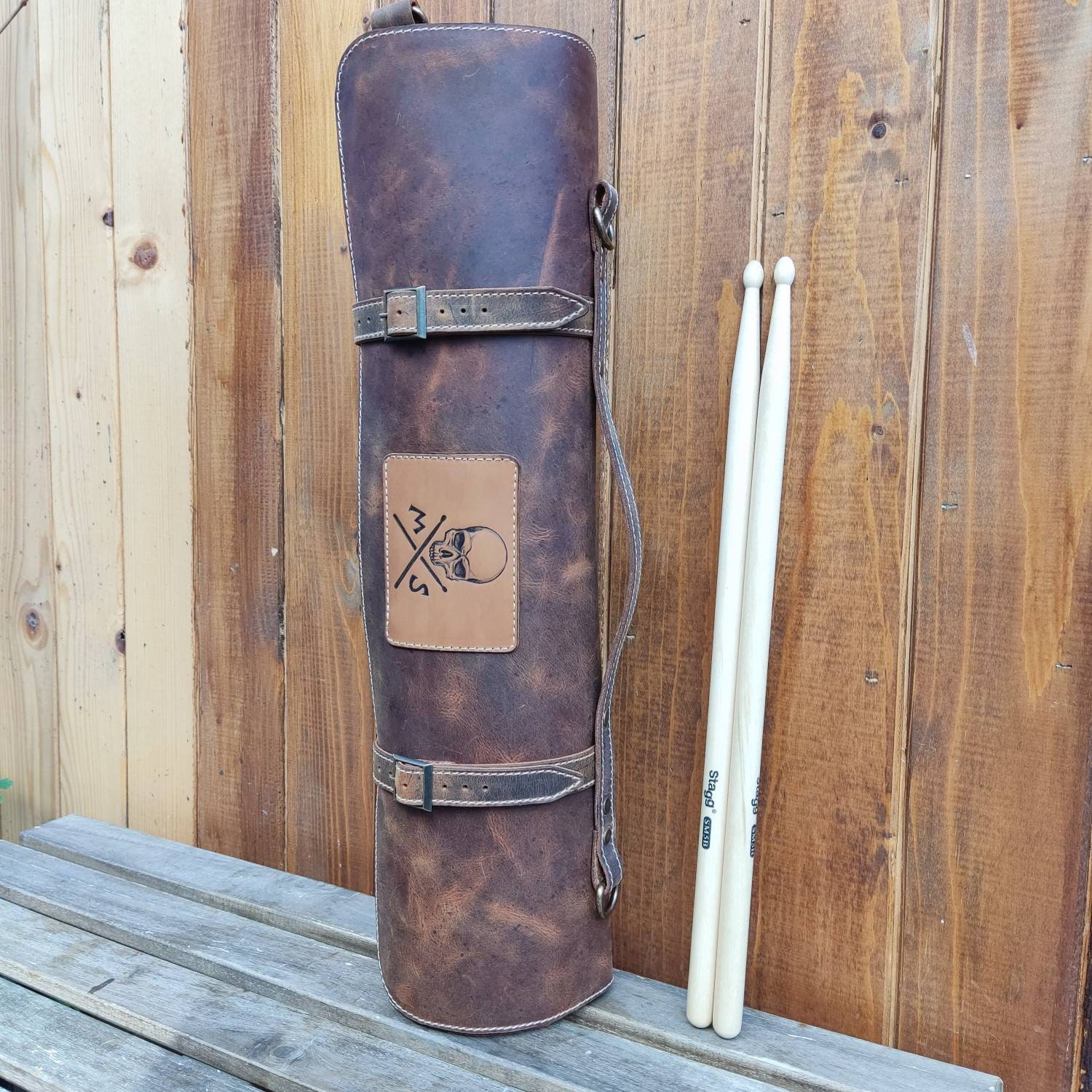 Personalized Leather Drumstick Bag Drumstick Holderleather Etsy Canada