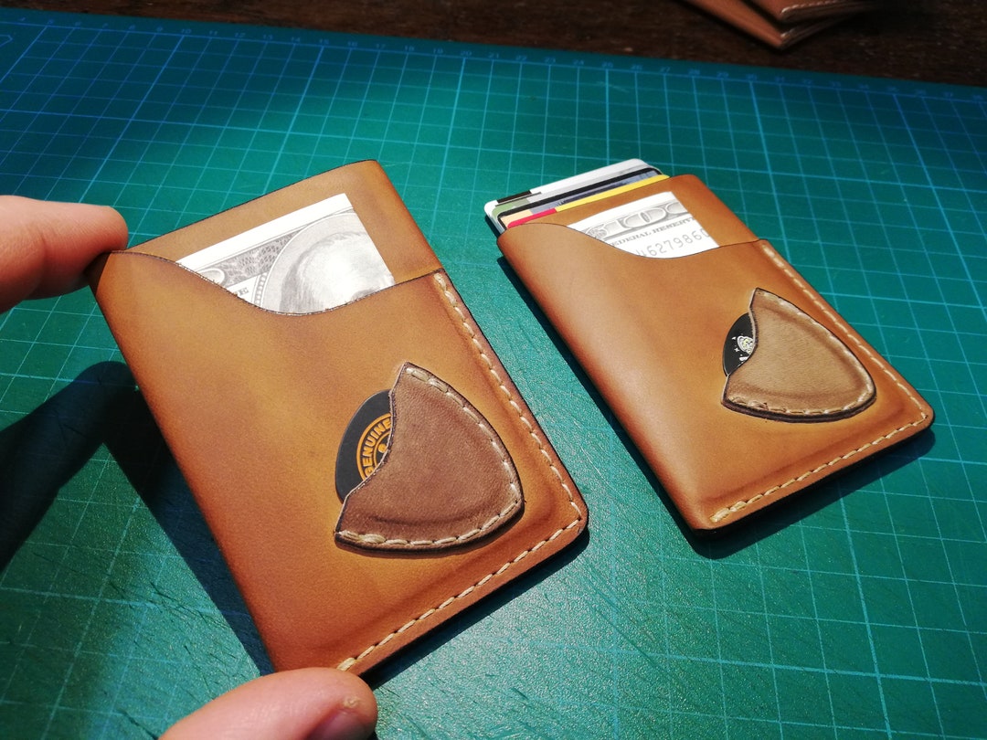 Personalized Leather Guitar Pick Holder With Initials Guitar Pick