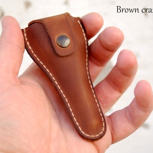 Portabocchino in pelle personalizzato per tromba con iniziali - custodia per bocchino - accessori in ottone - custodia per bocchino
