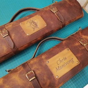 Personalized Leather Knife Roll Bag, Knife holder, leather  knife case ,Chef knife,Chefs Bag,Chefs gift, gift for Chef , Leather Knife Roll