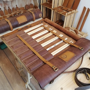 Personalized leather drumstick bag,  drumstick holder,leather  drumstick case ,pouch,drummer, drumsticks, percussion,gift for drummer,rock
