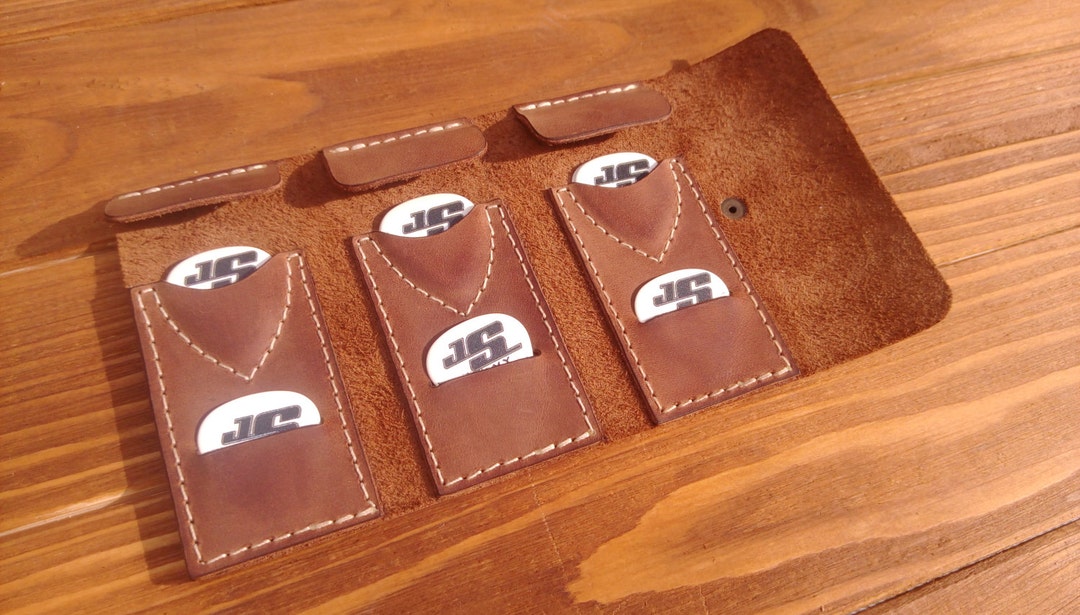 Personalized Leather Guitar Pick Wallet , Guitar Pick Holder,leather