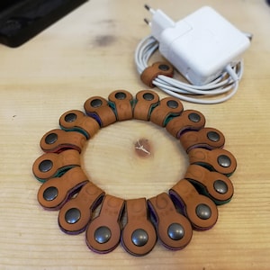 Leder Kabel Halter, Kabel Halter, Ladegerät Halter, Macbook Ladekabel, Kopfhörer Halter, Kopfhörer Halter