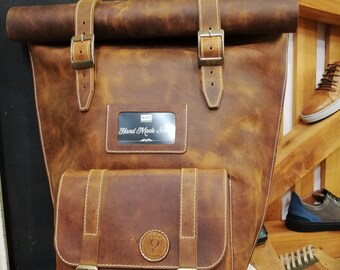 Personalized Leather Backpack, Mens Backpack, Leather Rucksack Men, Office Bag, Travel Bag