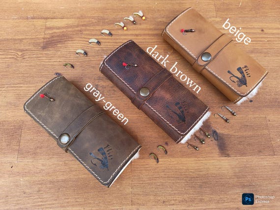 Portefeuille De Pêche à La Mouche Vintage Avec Clips, Made In England, Utilisation Légère