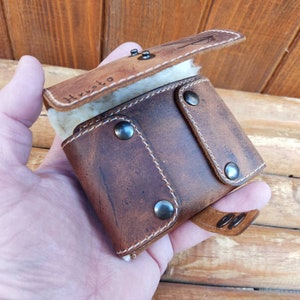 Cartera de cuero personalizada para pesca con mosca con piel de oveja - carteras de pesca - regalo para pescadores - bolsa para moscas - regalos para pesca con mosca