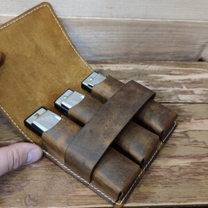 Personalized Leather harmonica case for three 10 hole diatonic harmonica