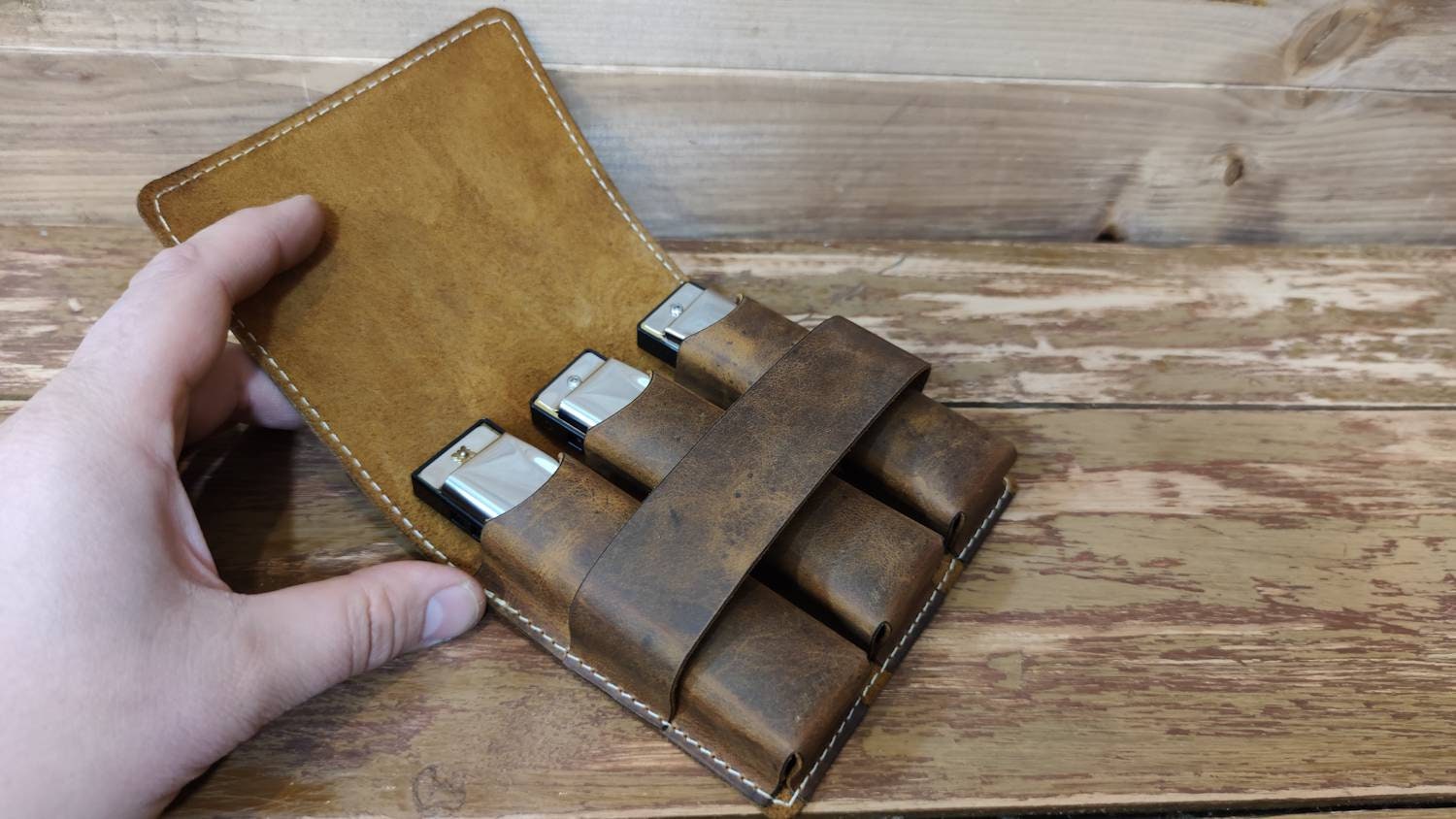 Personalized Leather Harmonica Case for Three 10 Hole Diatonic Etsy