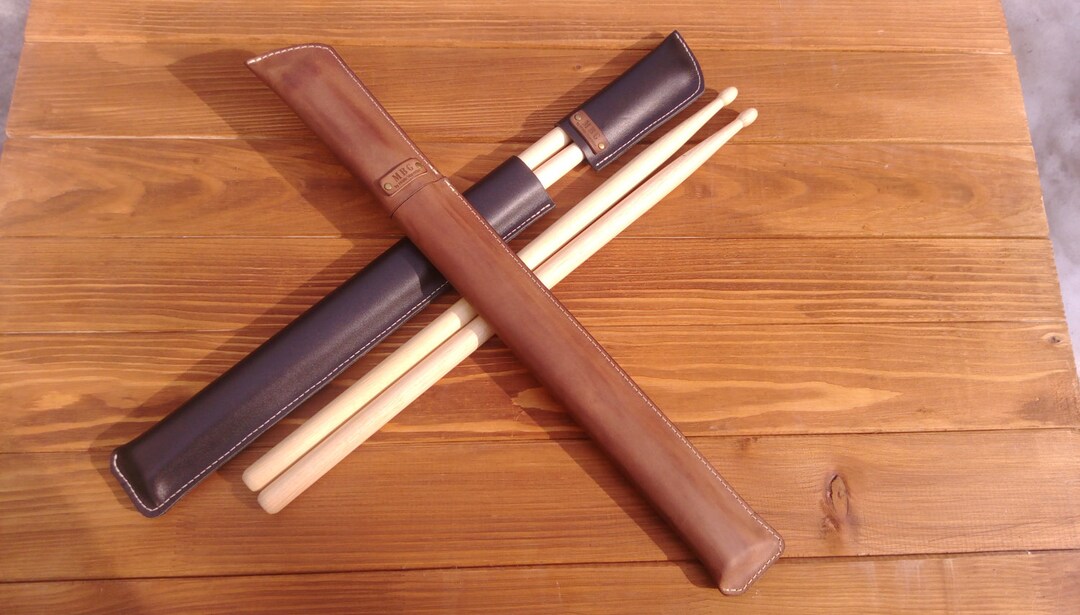 Personalized Leather Drumstick Bag, Drumstick Holder,leather Drumstick
