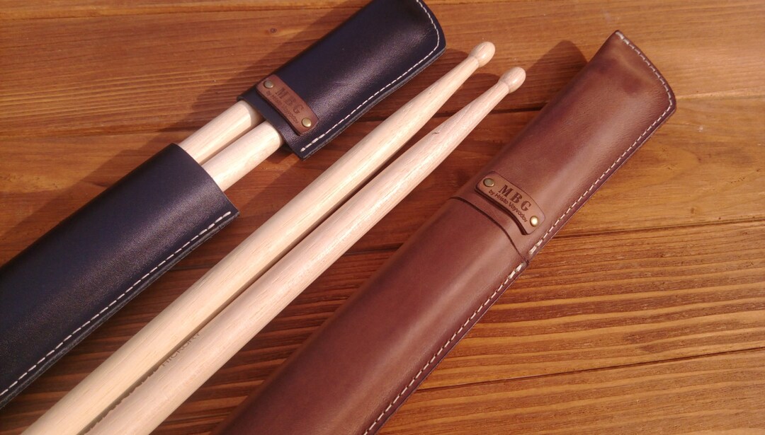 Personalized Leather Drumstick Bag, Drumstick Holder,leather Drumstick