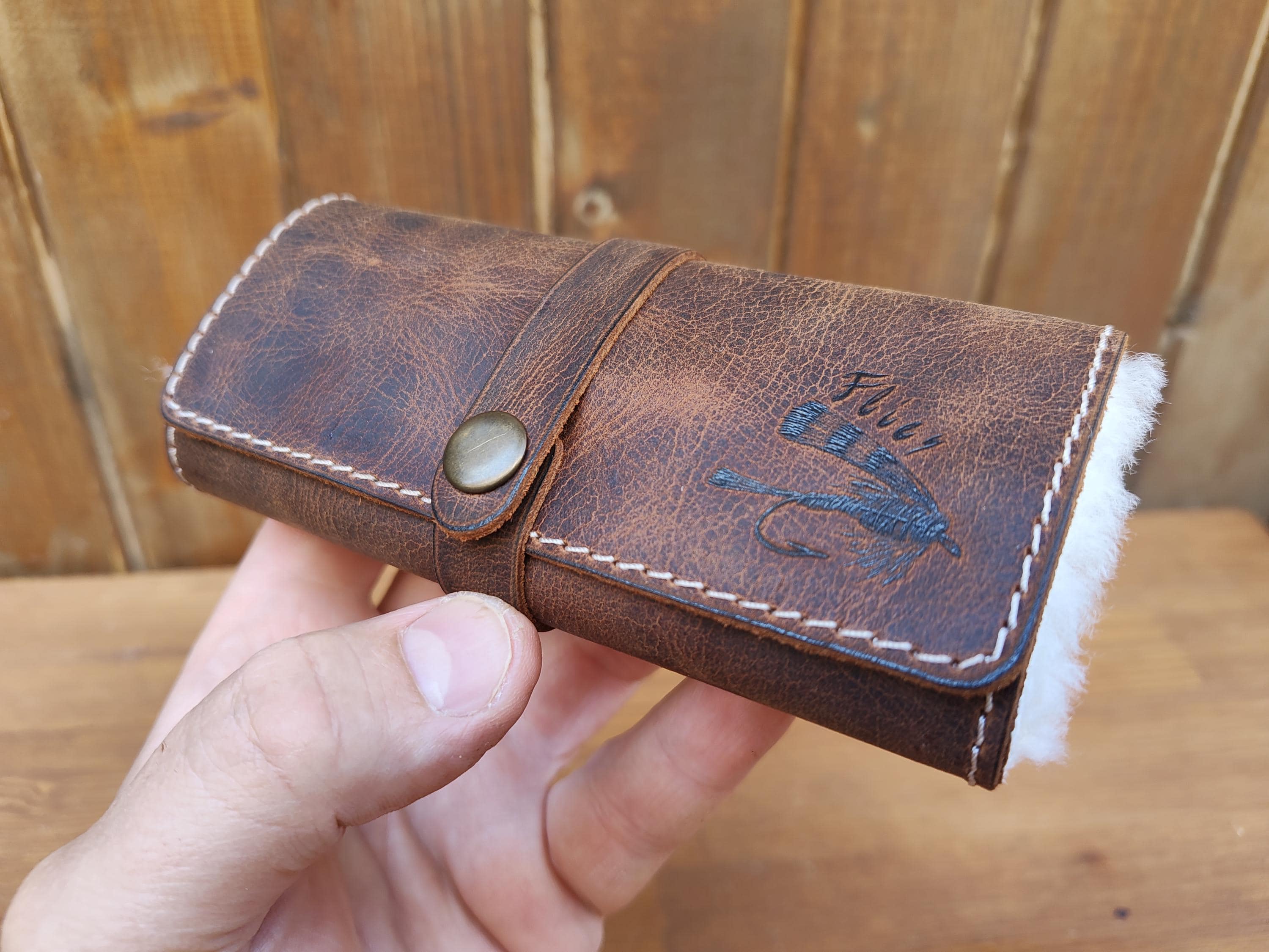 Portefeuille De Pêche à La Mouche Vintage Avec Clips, Made In England, Utilisation Légère