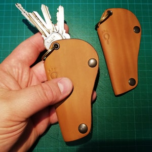 Estuche de cuero personalizado para llaves con iniciales - llavero de cuero, llavero, bolsa de cuero para llaves - llavero - regalo