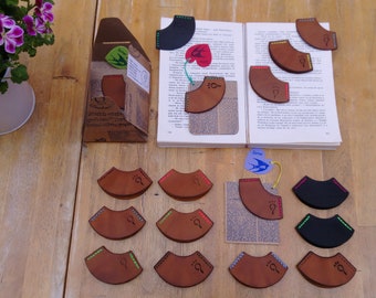 Personalized leather bookmark, Leather bookmarks, Custom engraved bookmark, Bookmark, Corner bookmark, Gift ideas