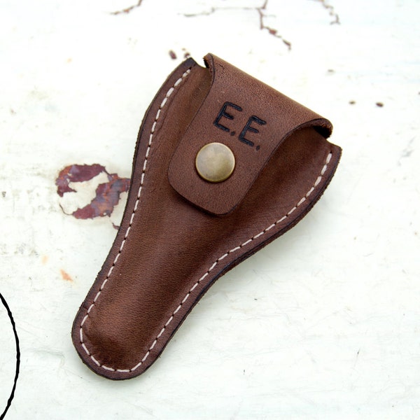 New - Personalized leather mouthpiece holder for trombone with Initials - mouthpiece case-brass accessories-mouthpiece pouch-musician gifts