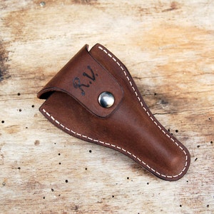 Personalized leather mouthpiece holder for trombone with Initials - mouthpiece case-brass accessories-mouthpiece pouch