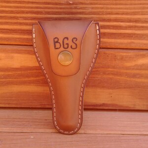 Personalized leather  mouthpiece holder for tuba  with Initials - mouthpiece case-brass accessories-mouthpiece pouch