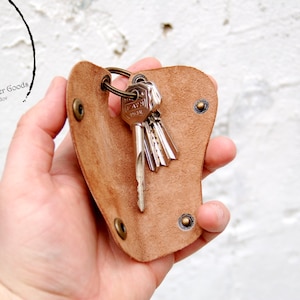 Estuche de cuero personalizado para llaves con iniciales - llavero de cuero, llavero, bolsa de cuero para llaves - llavero - regalo
