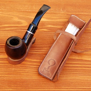 Personalized Leather Pipe Cleaner Pouch and gift - Leather Pipe Stands