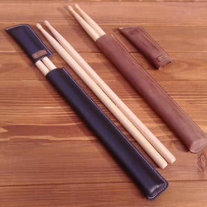 Personalized leather drumstick bag,  drumstick holder,leather  drumstick case ,pouch,drummer, drumsticks, percussion,gift for drummer,rock
