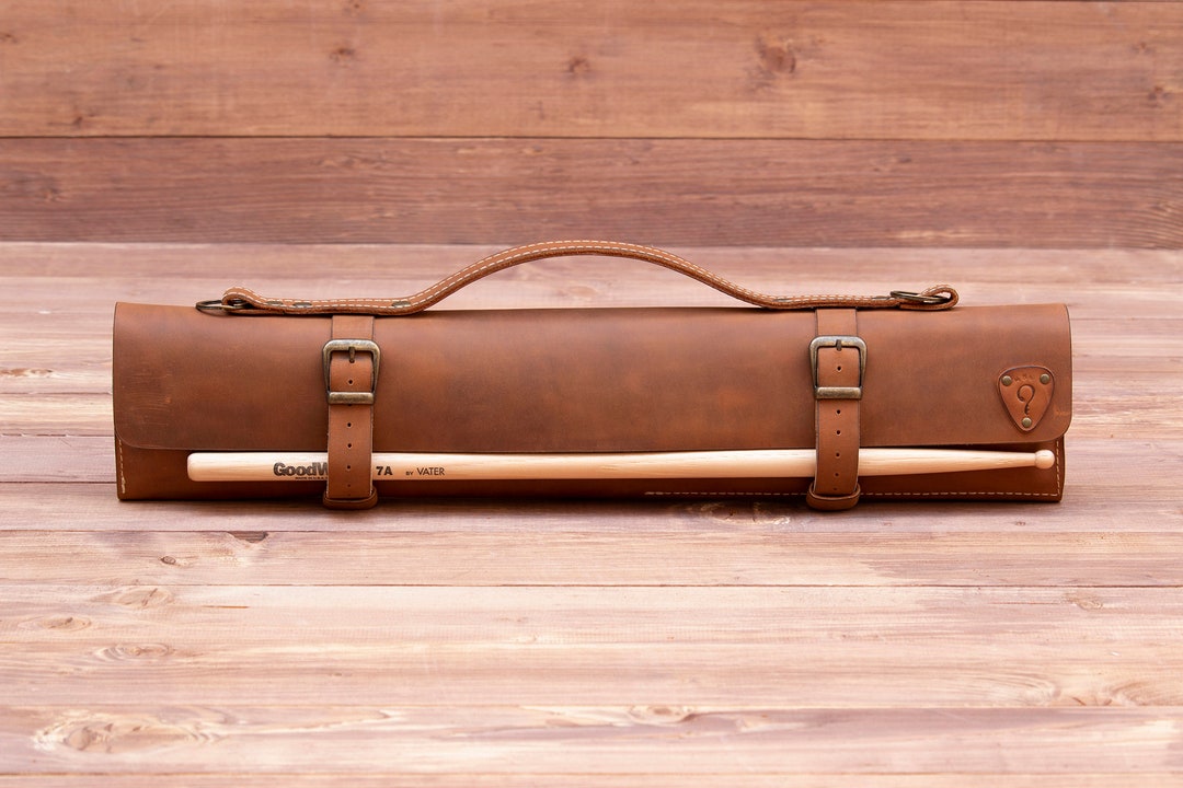Personalized Leather Drumstick Bag, Drumstick Holder,leather Drumstick