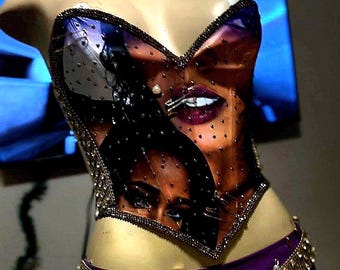 Custom Rhinestone Corset Top | Y2K Waist Snatching Bustier