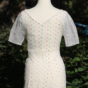 Maudie Mid-1930s inspired afternoon dress in original vintage cotton organdy image 4